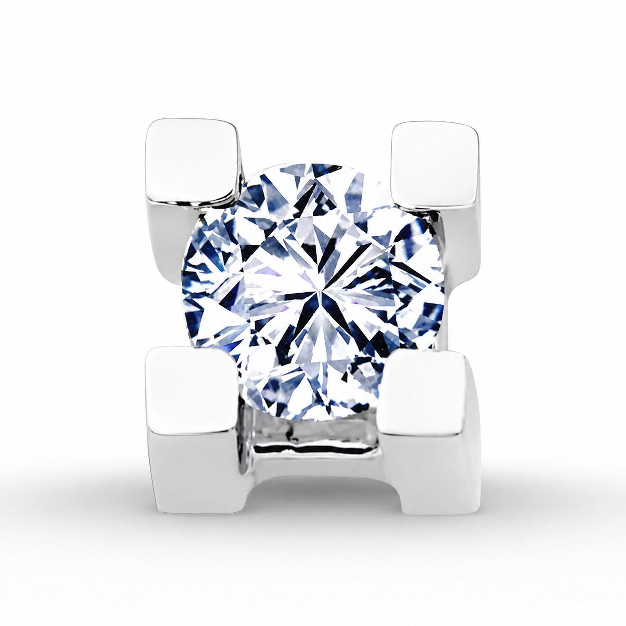 EinStein Diamant Single-Ohrstecker Herren Diamant Solitär EinStein Ohrstecker 14 Karat Weißgold