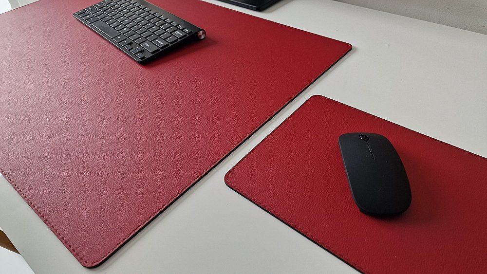 Thumbnail - Profi Mats Schreibtischunterlage Schreibtischunterlage mit Mauspad Sanftlux Leder in 12 Farben 3 Gr.