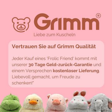Grimm Kuscheltier Kuschel Schwein Plüschtier - Weicher Stoff-Schwein für Kinder, 30cm (1 Stück), Sehr weich & groß