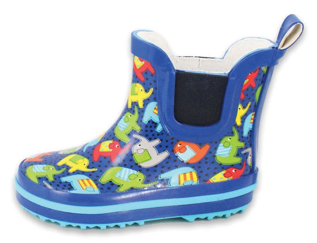 Beck Kleinkinder Gummistiefel Elephants Gummistiefel (wasserdichte Kurzstiefel aus Naturkautschuk, für Mädchen und Jungs) seitliche Gummi-Einsätze, herausnehmba – Bild 5 von 5
