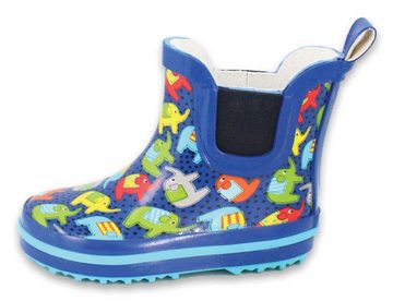 Beck Kleinkinder Gummistiefel Elephants Gummistiefel (wasserdichte Kurzstiefel aus Naturkautschuk, für Mädchen und Jungs) herausnehmbare Innensohle, seitliche Gummi-Einsätze