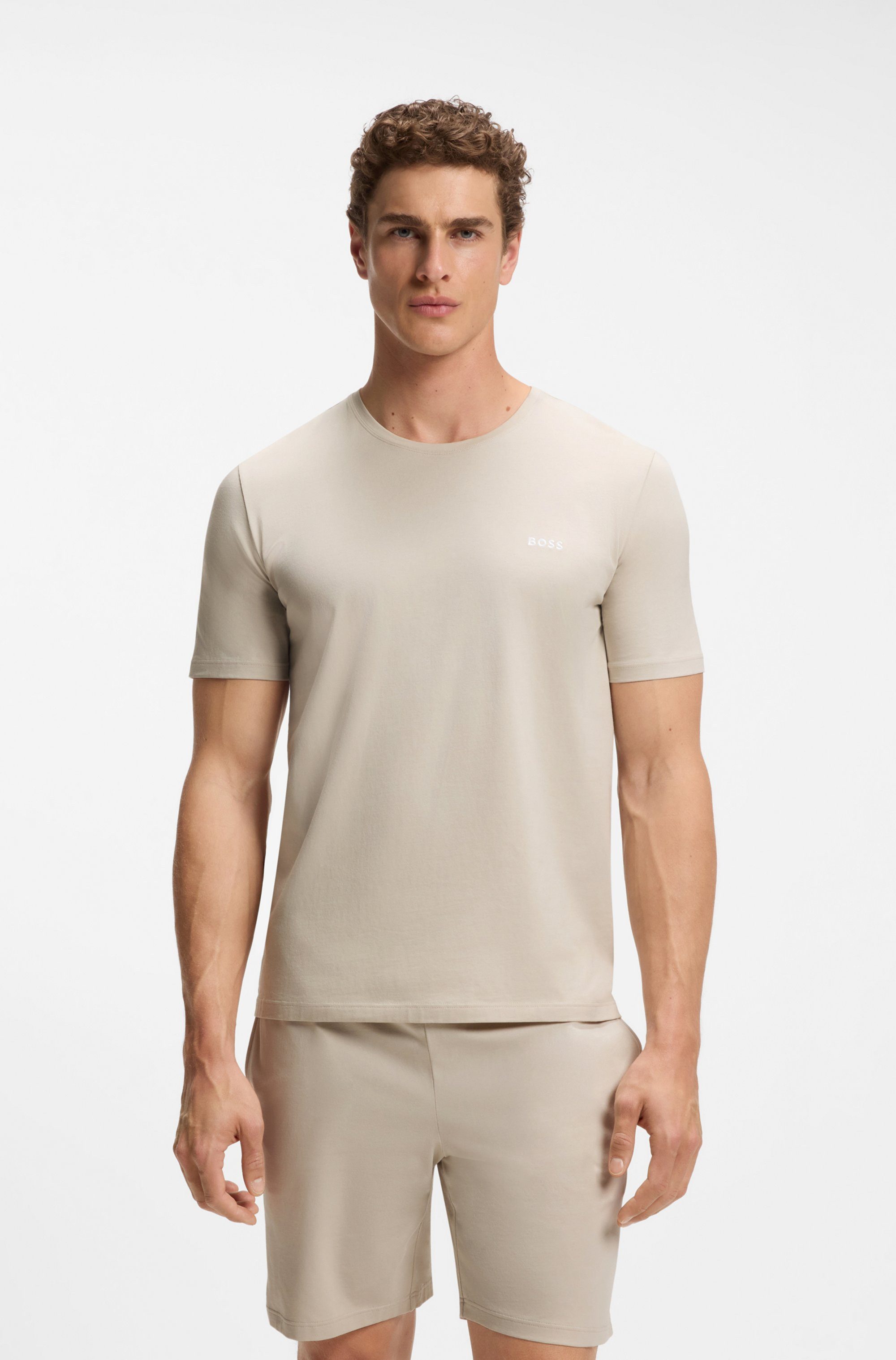 BOSS T-Shirt Mix&Match T-Shirt R mit Logostickerei