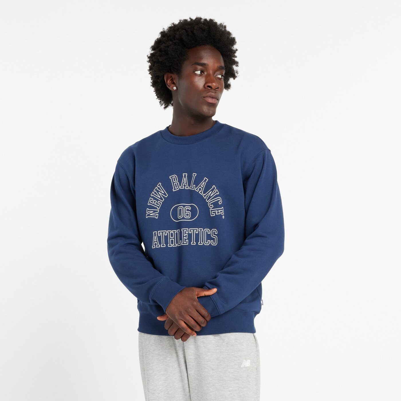 New Balance Kapuzensweatjacke Graphic Crew NAVY günstig online kaufen