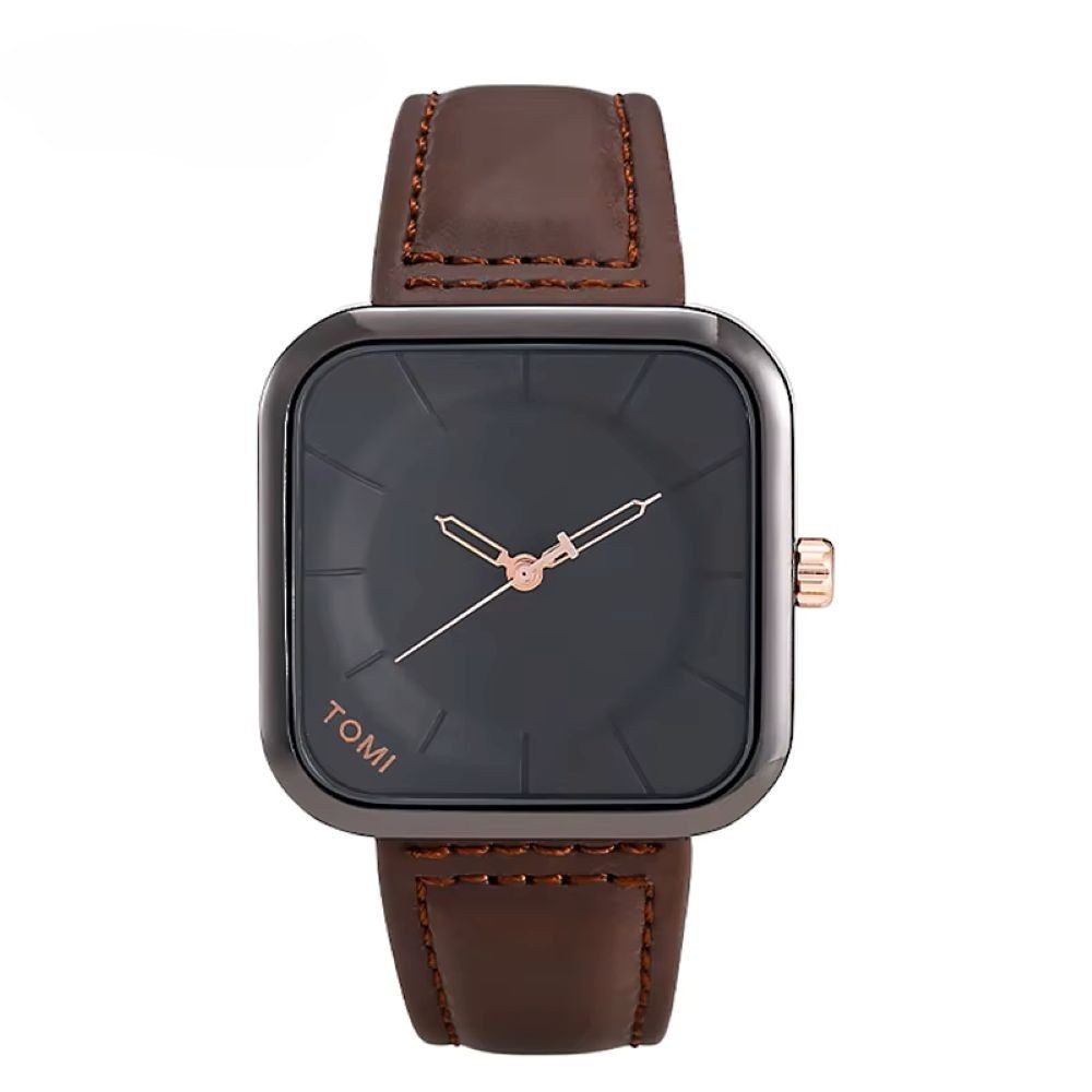 Quarzuhr TOMI Herrenuhr Minimalistische Quadrat-Designuhr mit 6 Farben