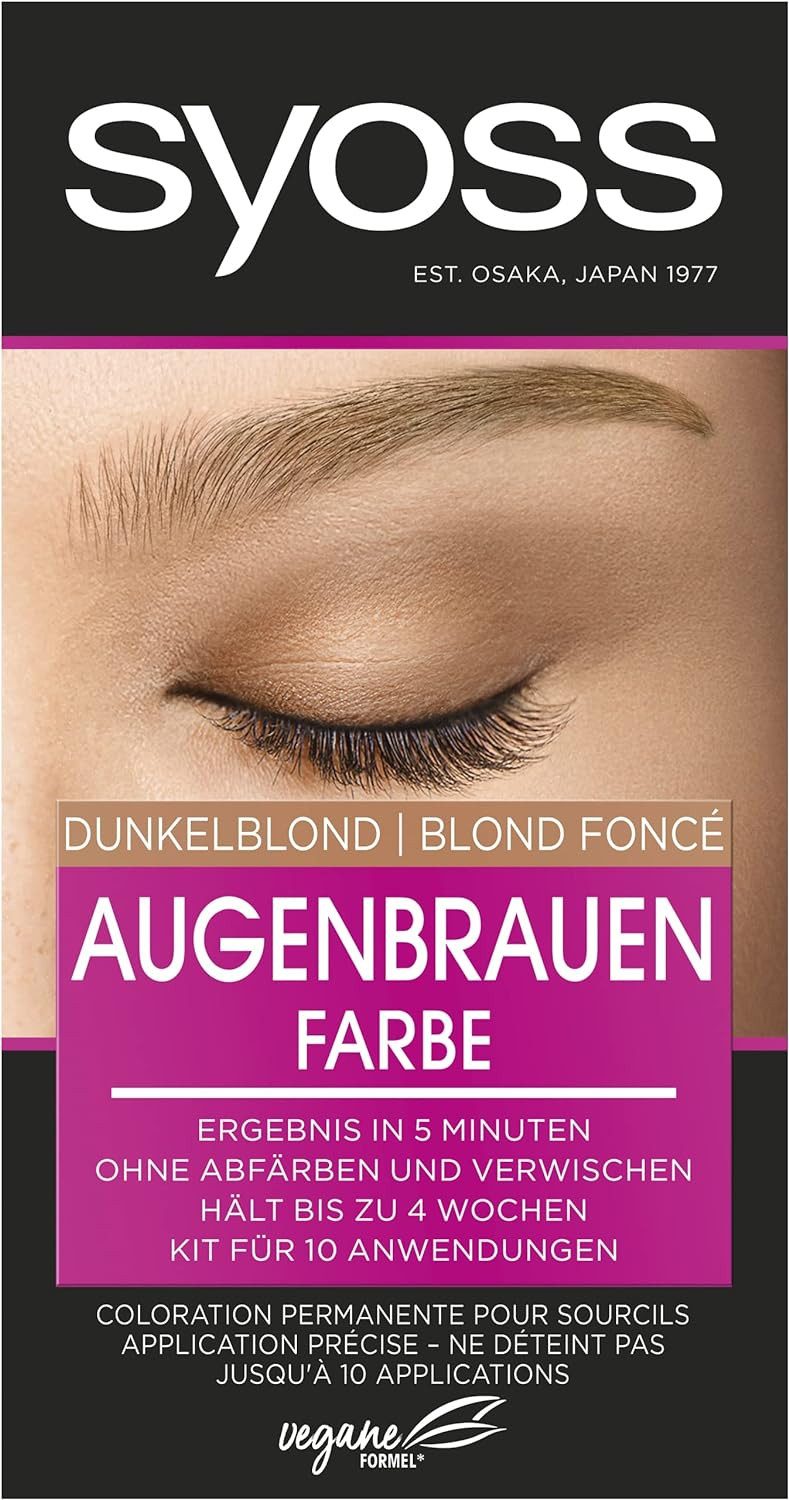 Syoss Augenbrauenfarbe Dunkelblond 17 ml, für einen natürlichen Look, langanhaltend