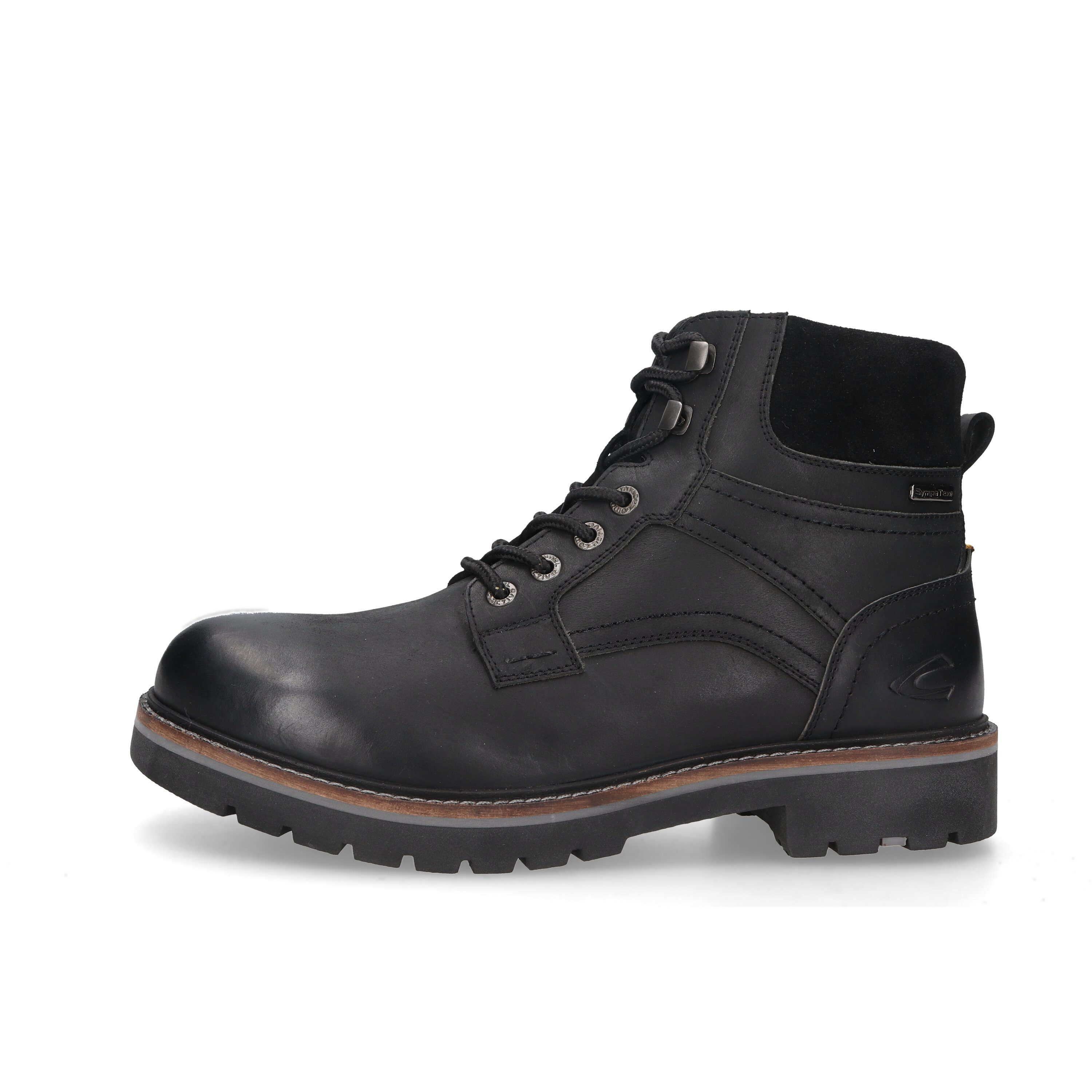 camel active Boots crazy horse SCHWARZ Schnürboots