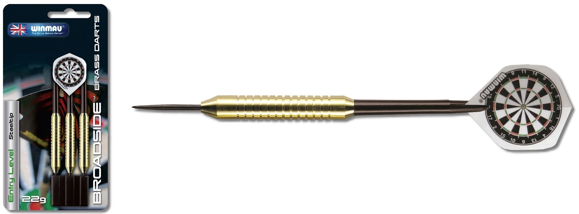 Dartpfeil Winmau Broadside Brass Steeldart 1225-22 g