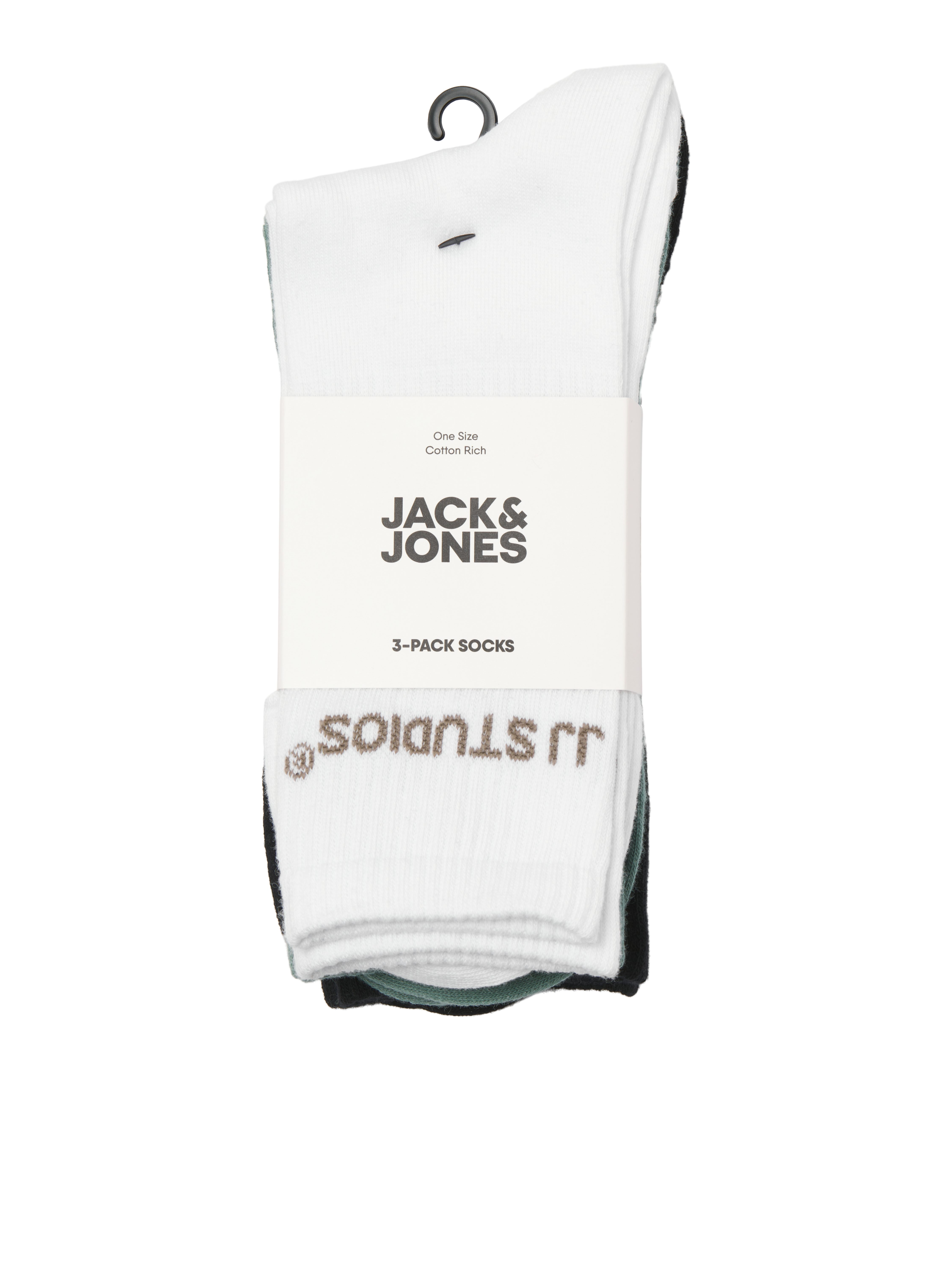 Jack & Jones Freizeitsocken JACSOHO TENNIS SOCKS 3 PACK NOOS (Packung, 3-Paar) mit Logostickerei – Bild 5 von 5