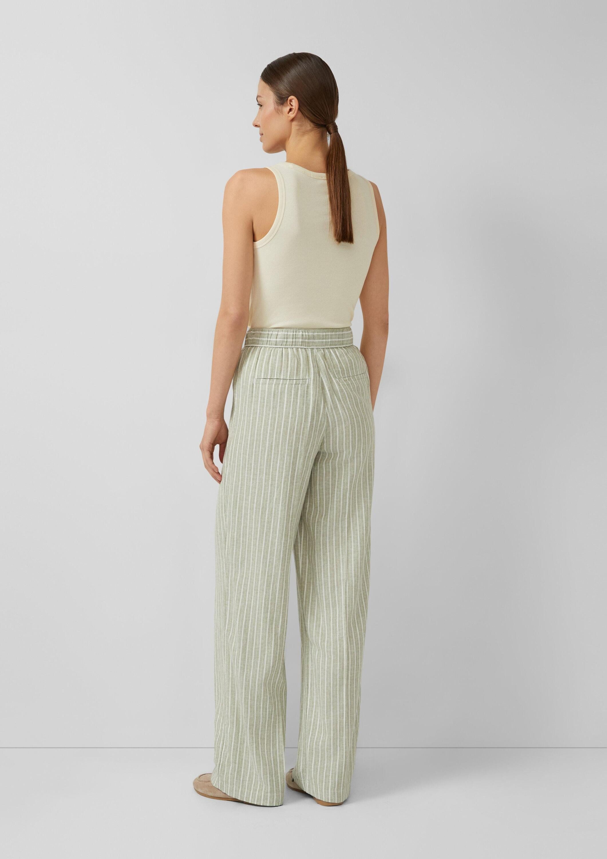 s.Oliver Chinos Hose Leinenmix-Hose mit elastischem Bund – Bild 3 von 5