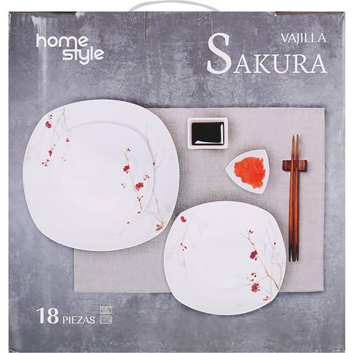 DOTMALL Geschirr-Set Geschirr Sakura 18 Familienfest Küchenschüssel Porzellan Stück