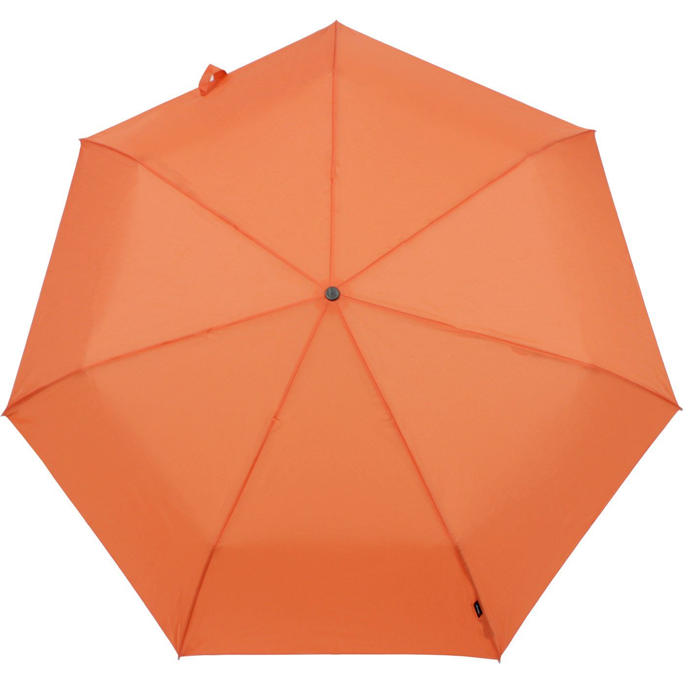 Knirps® Taschenregenschirm Tasche Slim Duomatic orange mit klein dabei, in Automatik, immer passt Auf-Zu jede leicht und