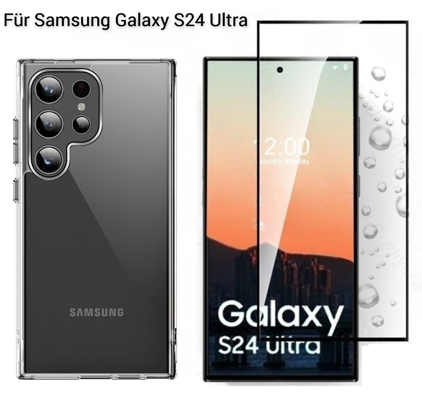 Panzerglas, Schutzfolie für Samsung Galaxy S24 Ultra