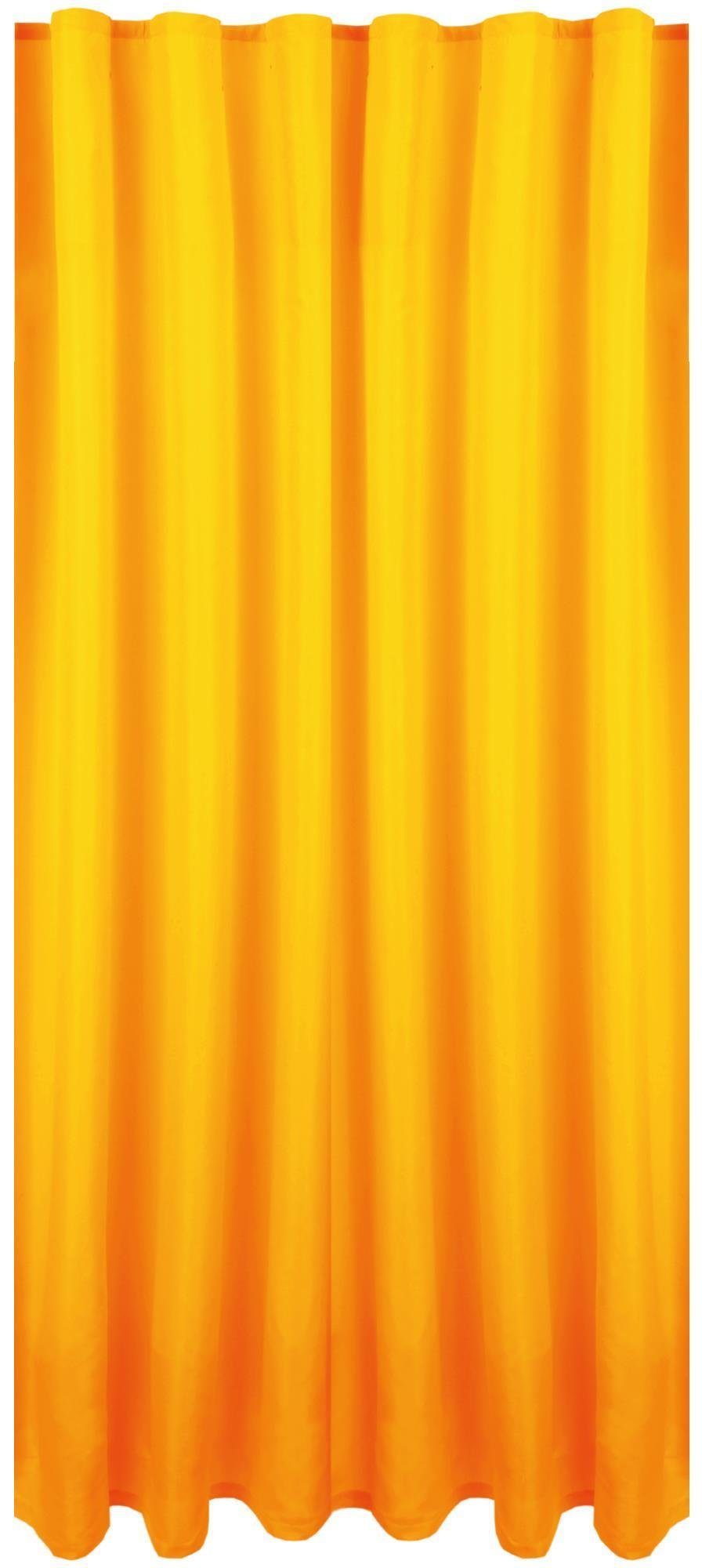 Vorhang, Bestlivings, Kräuselband (1 St), blickdicht, Microfaser, Blickdichte Gardine Fertiggardine mit Kräuselband, in versch. Größen und Farben verfügbar Orange