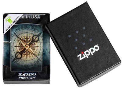 Zippo Feuerzeug Premium 540° Kompass schwarz matt Totenkopf Ghost - 60006593