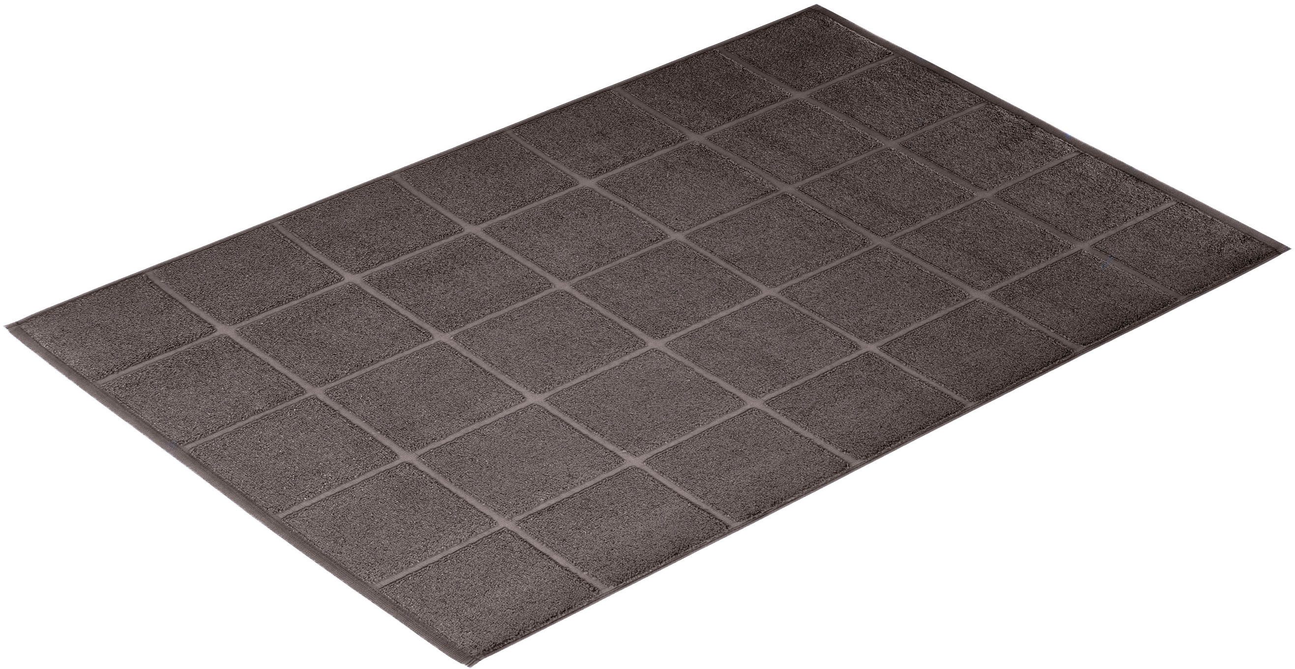 Vossen Badematte Pratos, Höhe 12 mm, beidseitig nutzbar, fußbodenheizungsgeeignet, rechteckig