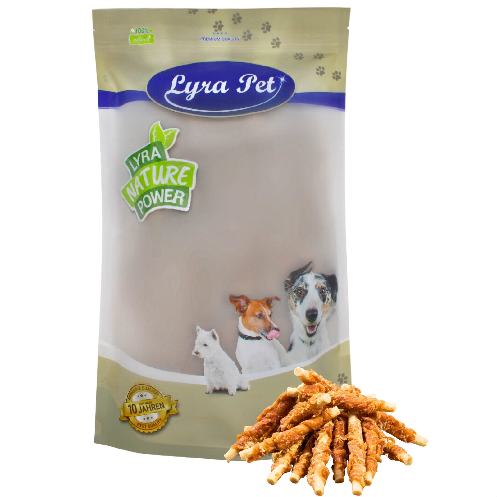 Lyra Pet 1 kg Lyra Pet® Kaustangen mit Hühnerbrust Huhn, Kausnacks für: Hund