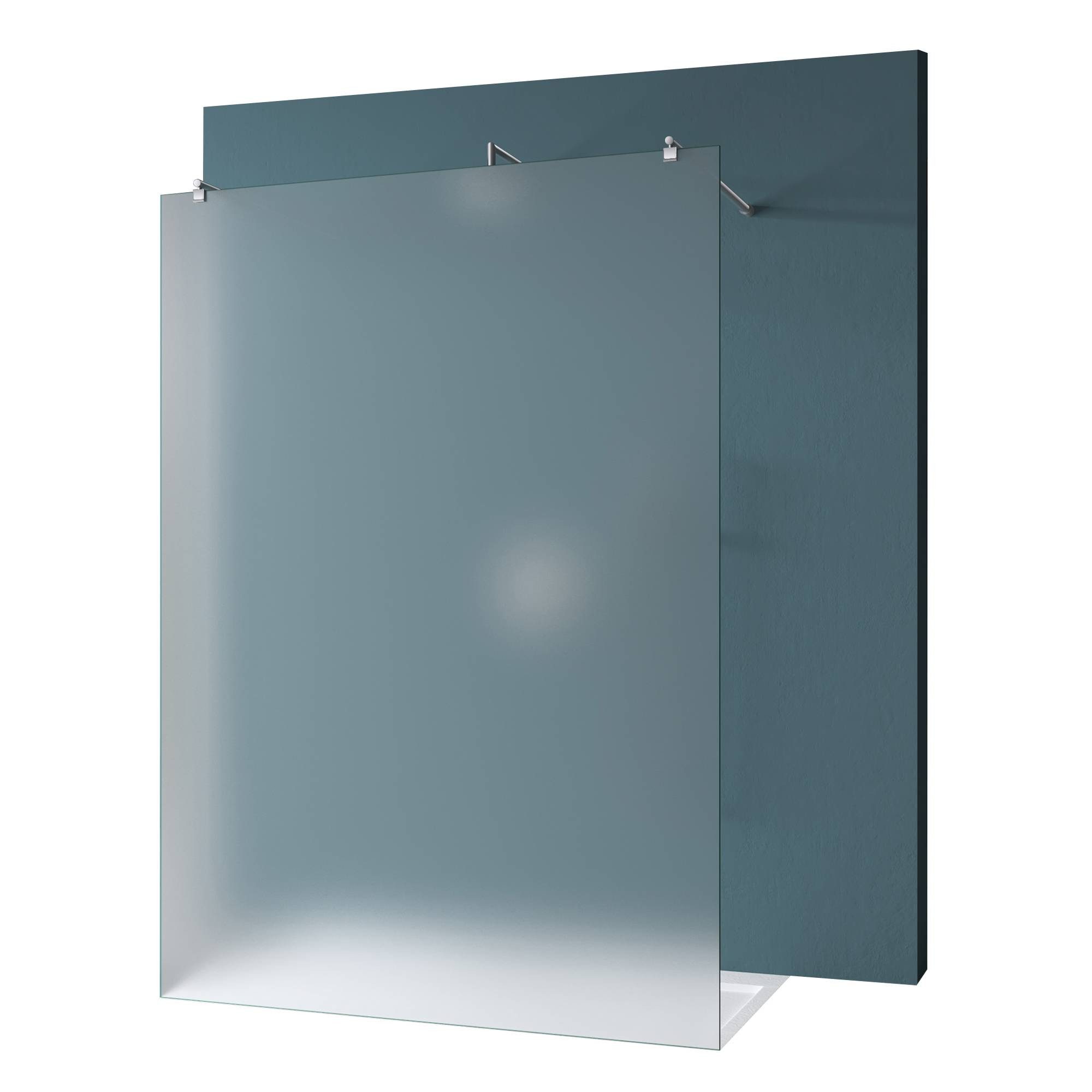 Mai & Mai Duschwand Duschabtrennung 2 Haltestange für Walk-In Dusche ESG mit Nano Br02