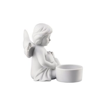 Rosenthal Teelichthalter Engel Tischlicht Weiß matt Engel mit Herz, aus Porzellan