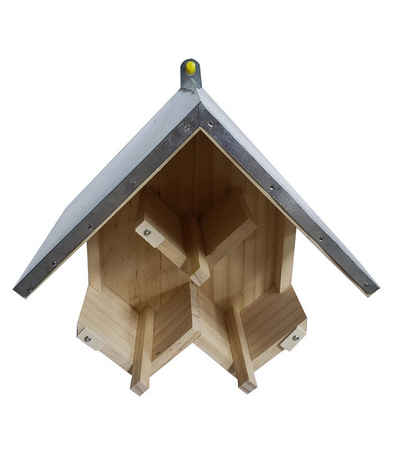 Dehner Futterhaus Natura Wildvogel-Erdnussbutterhaus Triple, Holz