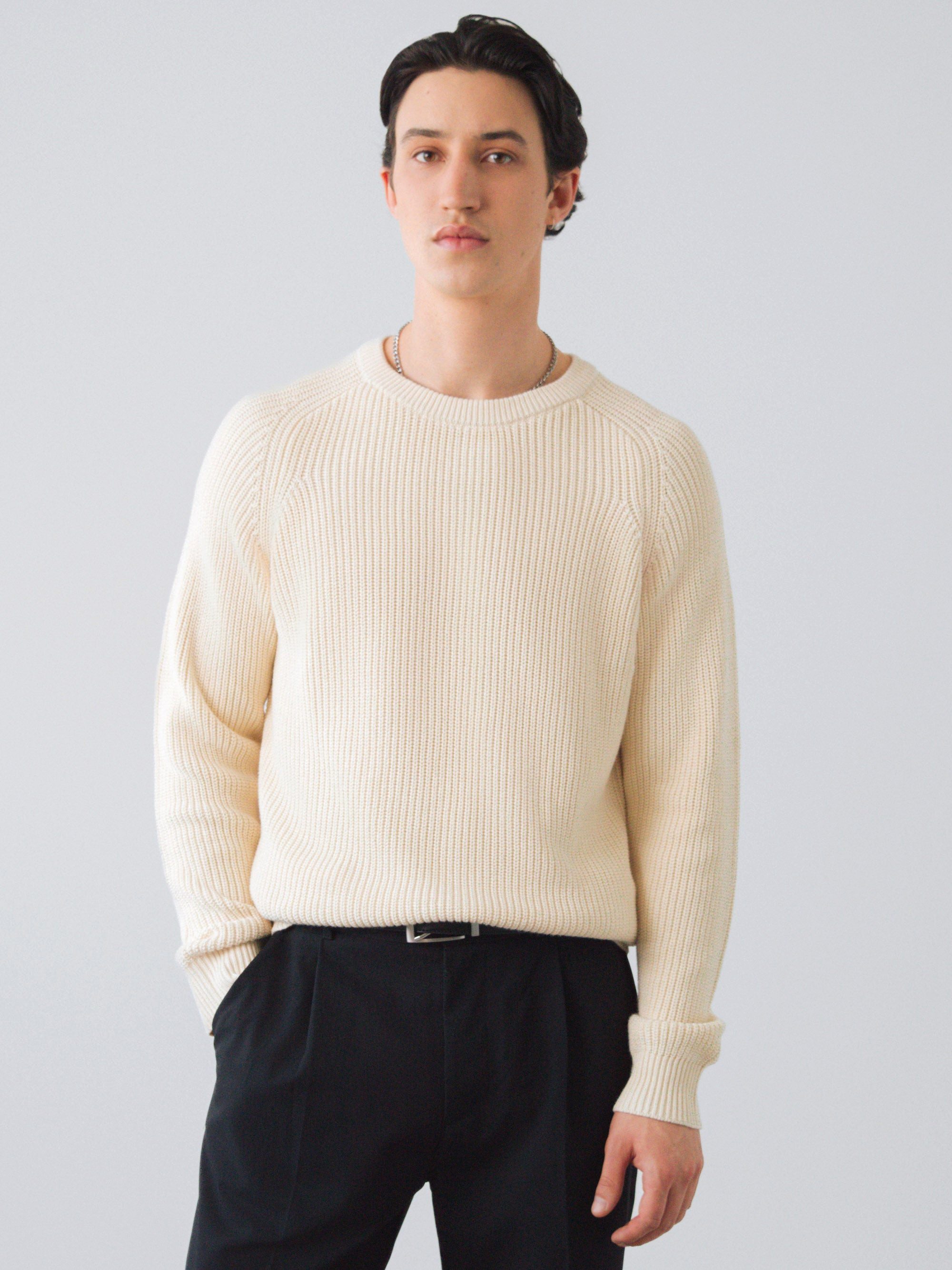 HONEST BASICS Strickpullover Heavy Knit Pullover aus Bio-Baumwolle
