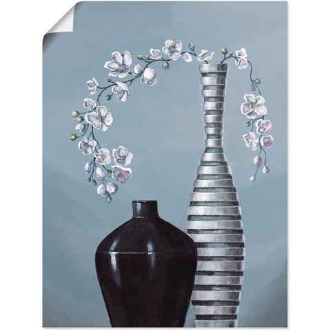 Artland Wandbild Metallische Vasen, Vasen & Töpfe (1 St), als Alubild, Outdoorbild, Leinwandbild, Poster, Wandaufkleber