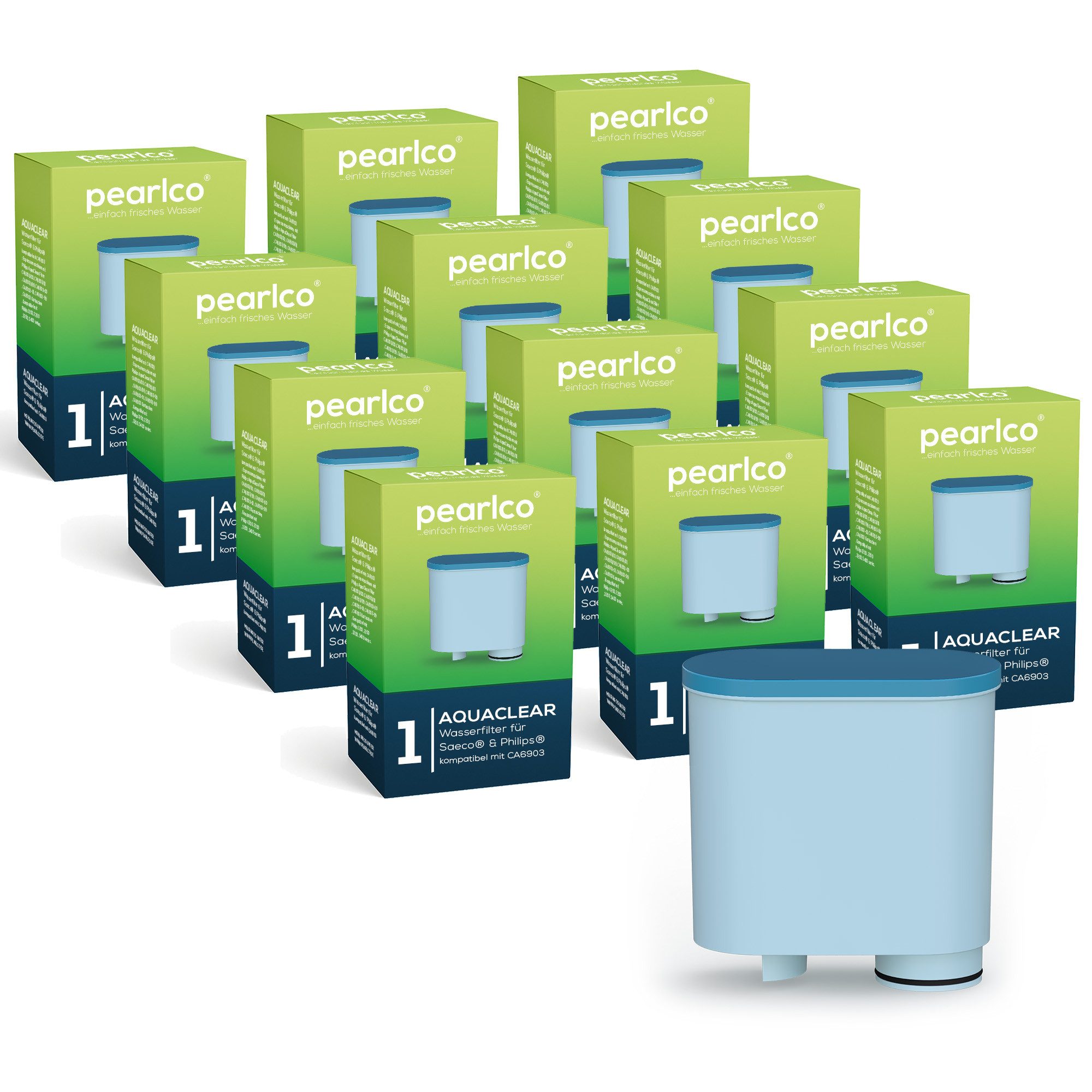 Kalk- und Wasserfilter Für Philips & Saeco Vollautomaten ersetzt AquaClean CA6903 - Pack 12