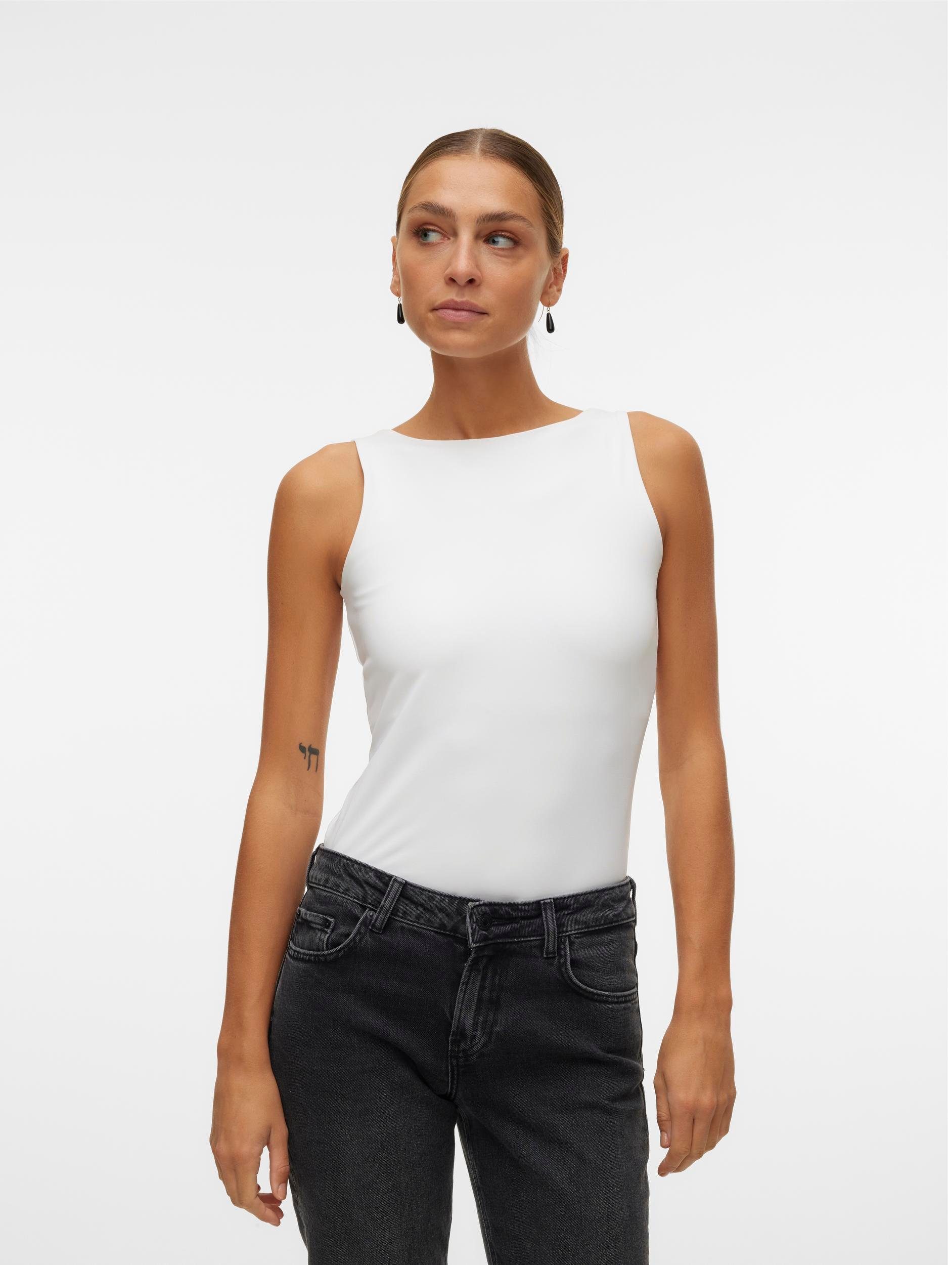 Vero Moda T-Shirt VMMILLION SL SQUARE TOP 2-WAY JRS NOOS