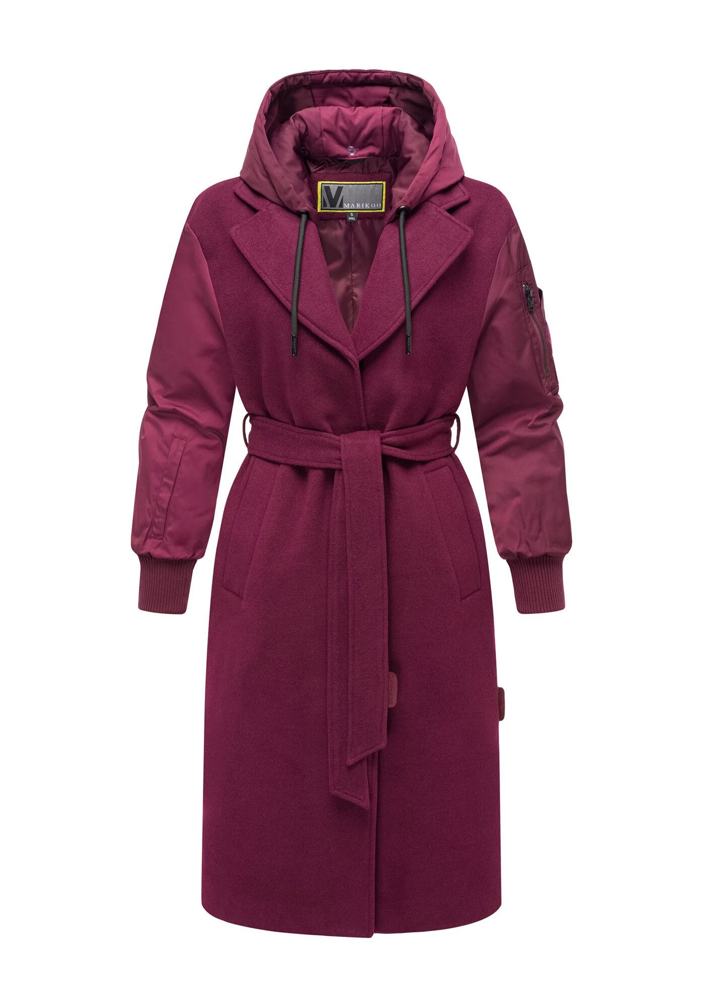 Marikoo Winterjacke Tjadee Langer Wickelmantel