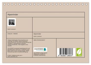 CALVENDO Wandkalender Alpenrinder (Tischkalender 2024 DIN A5 quer), CALVENDO Monatskalender