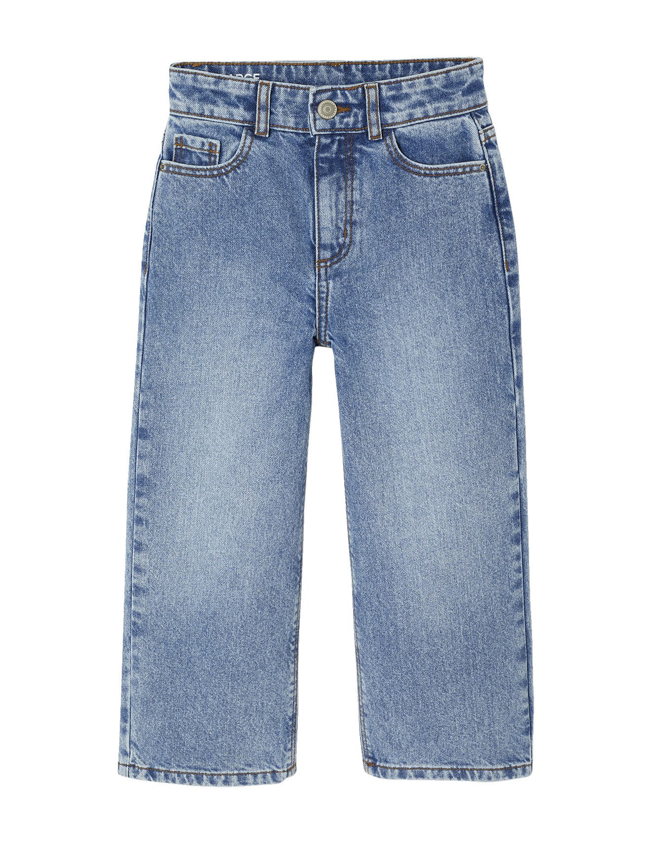 vertbaudet 7/8-Caprijeans Weite Mädchen Jeans, Hüftweite REGULAR