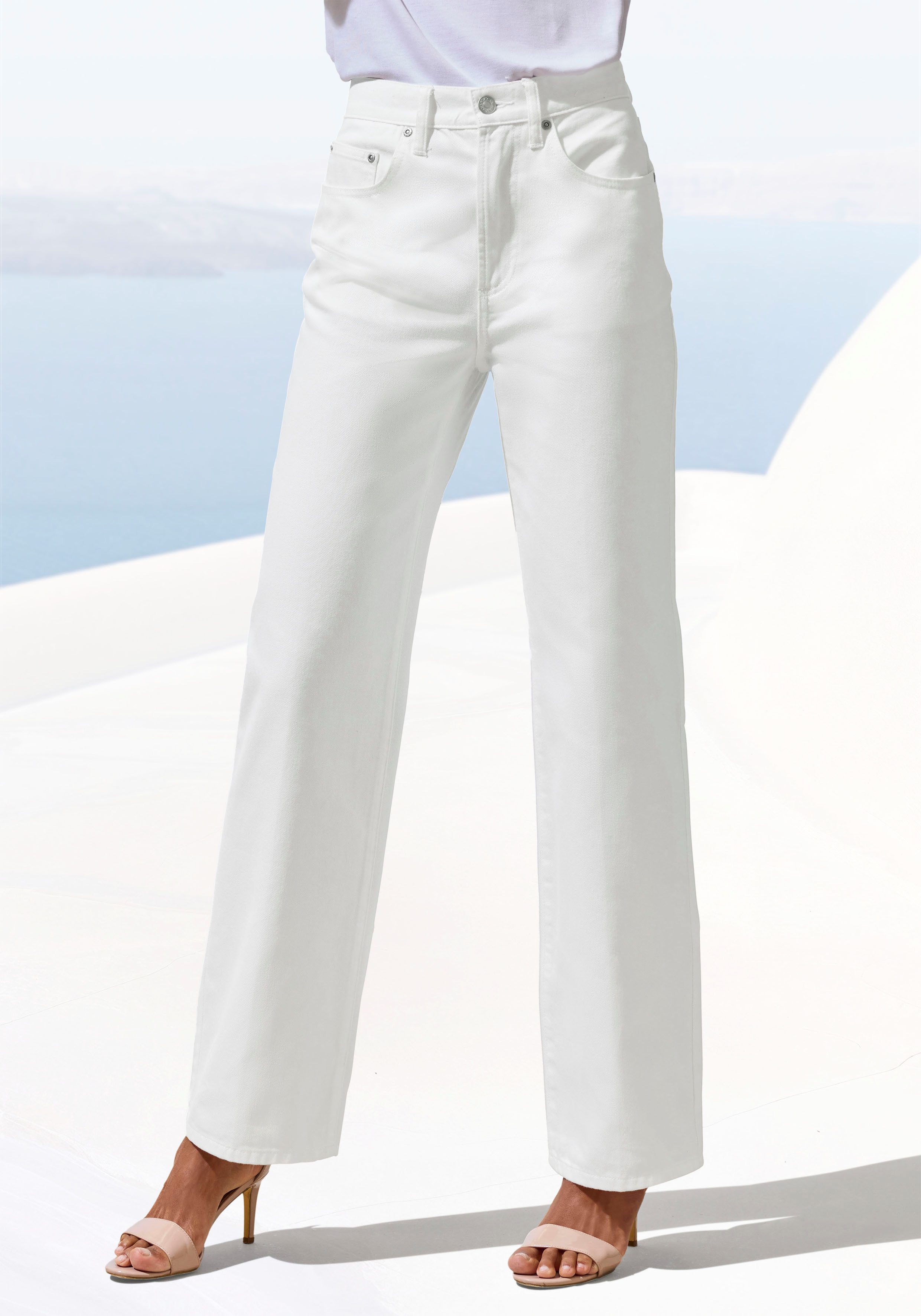 LASCANA Weite Jeans mit hohem Bund günstig online kaufen