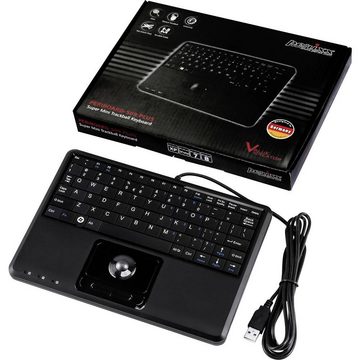 Perixx Tastatur (Integrierter Trackball, Maustasten)