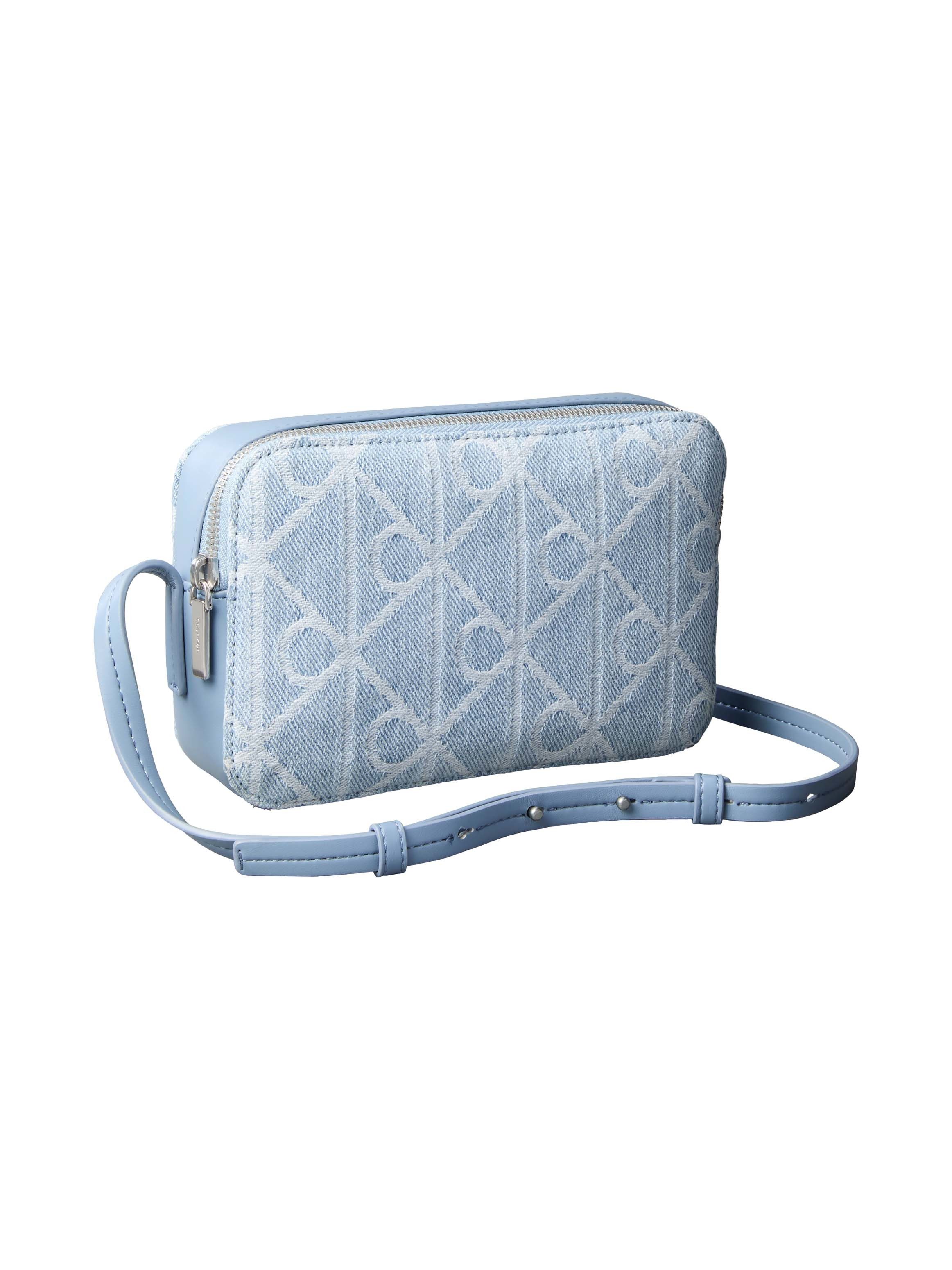 Calvin Klein Mini Bag EMBLEM AOP DENIM CAMERA BAG, kleine Umhängetasche, Tragetasche mit CK-allover-Muster
