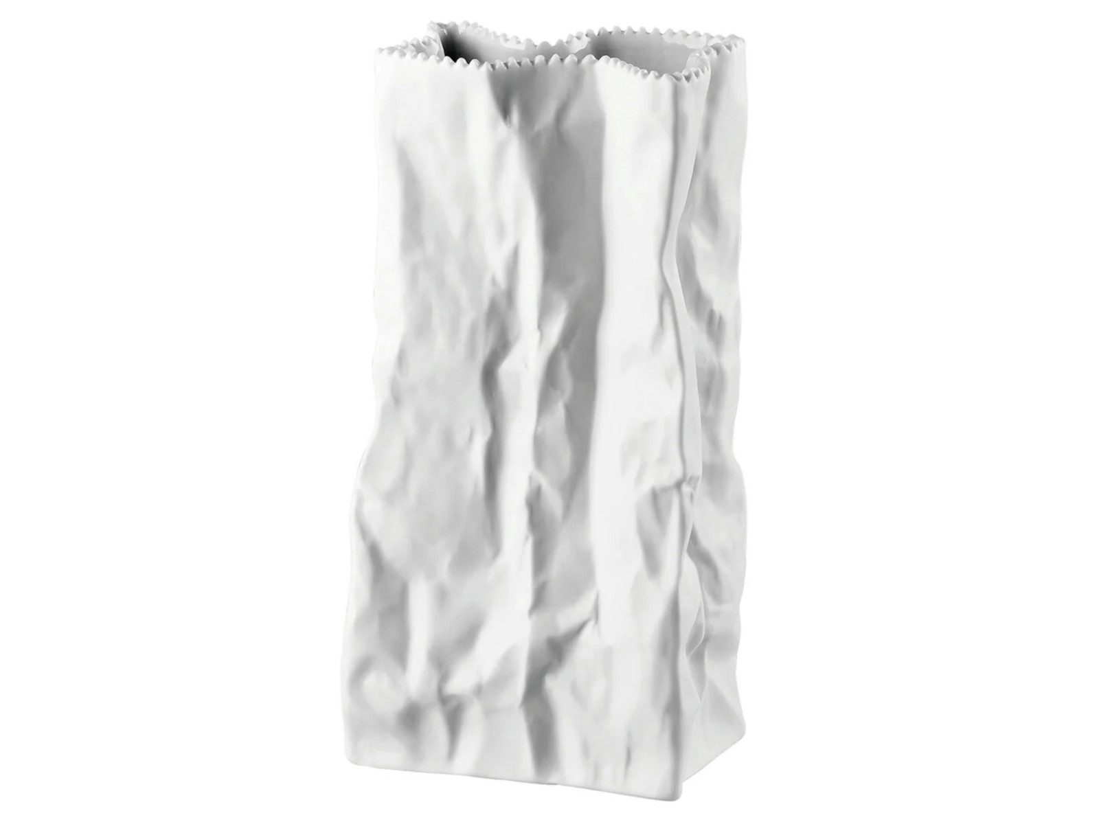 Rosenthal Dekovase Do not litter Tütenvase weiss matt 22 cm (Vasen), Vasen günstig online kaufen