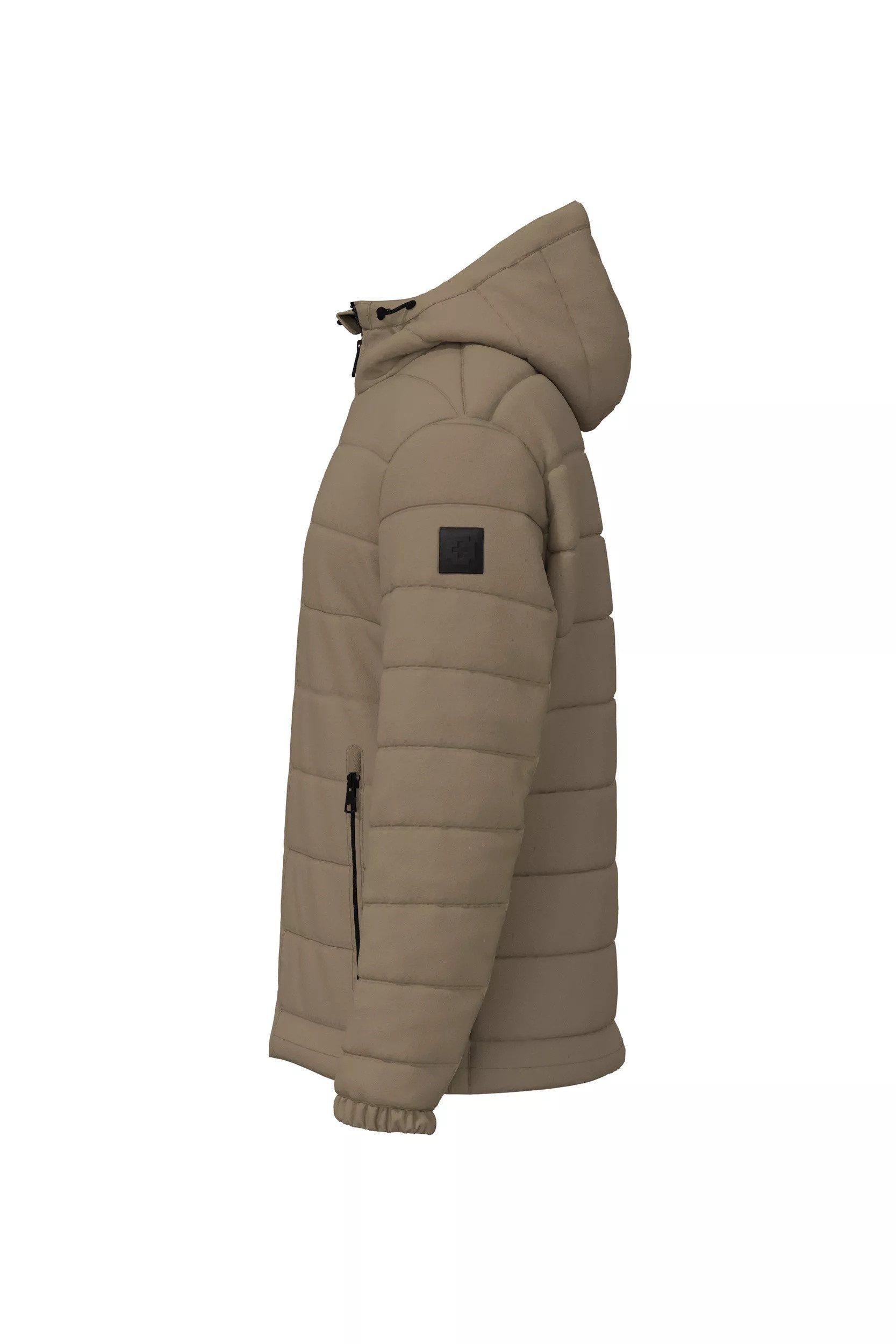 Strellson Winterjacke Steppjacke Modica Fused mit fester Kapuze (sehr warm) olivegrün Herren