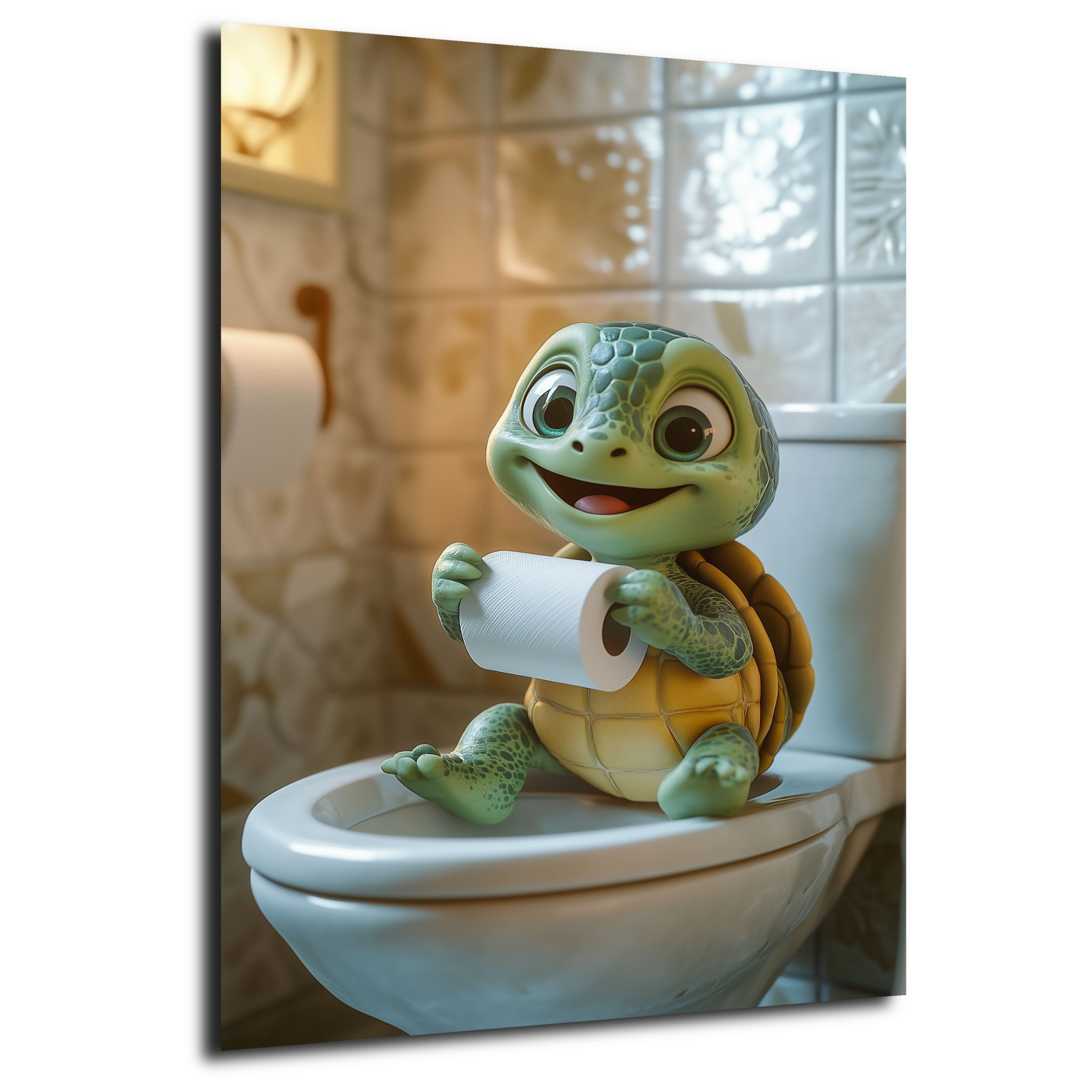 DARO Design Leinwandbild Modern Abstrakt Wandbilder XXL Wandbild Wand Deko Leinwand Bilder, (Schildkröte - Bild groß Wohnzimmer Schlafzimmer Esszimmer Küche Einteilig Hochformat Fotodruck Leinwände Wanddeko Abstrakte Kunst Boho), 30x20cm