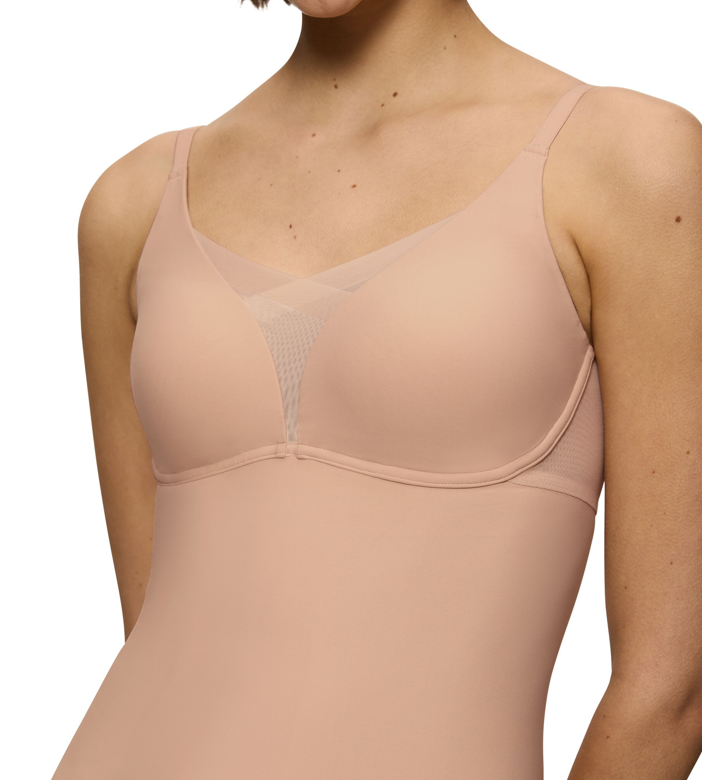 Triumph BH-Hemd Shape Smart Bra-Shirt glättend, ohne Bügel, tiefer V-Ausschnitt mit Mesh-Details