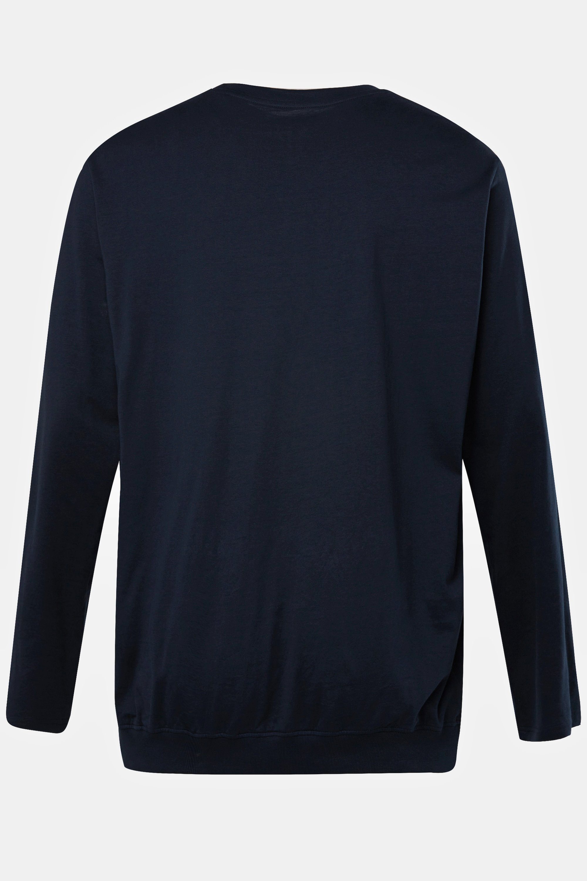 JP1880 T-Shirt 8 navy Langarmshirt bis XL Basic Rundhals blau Bauchfit