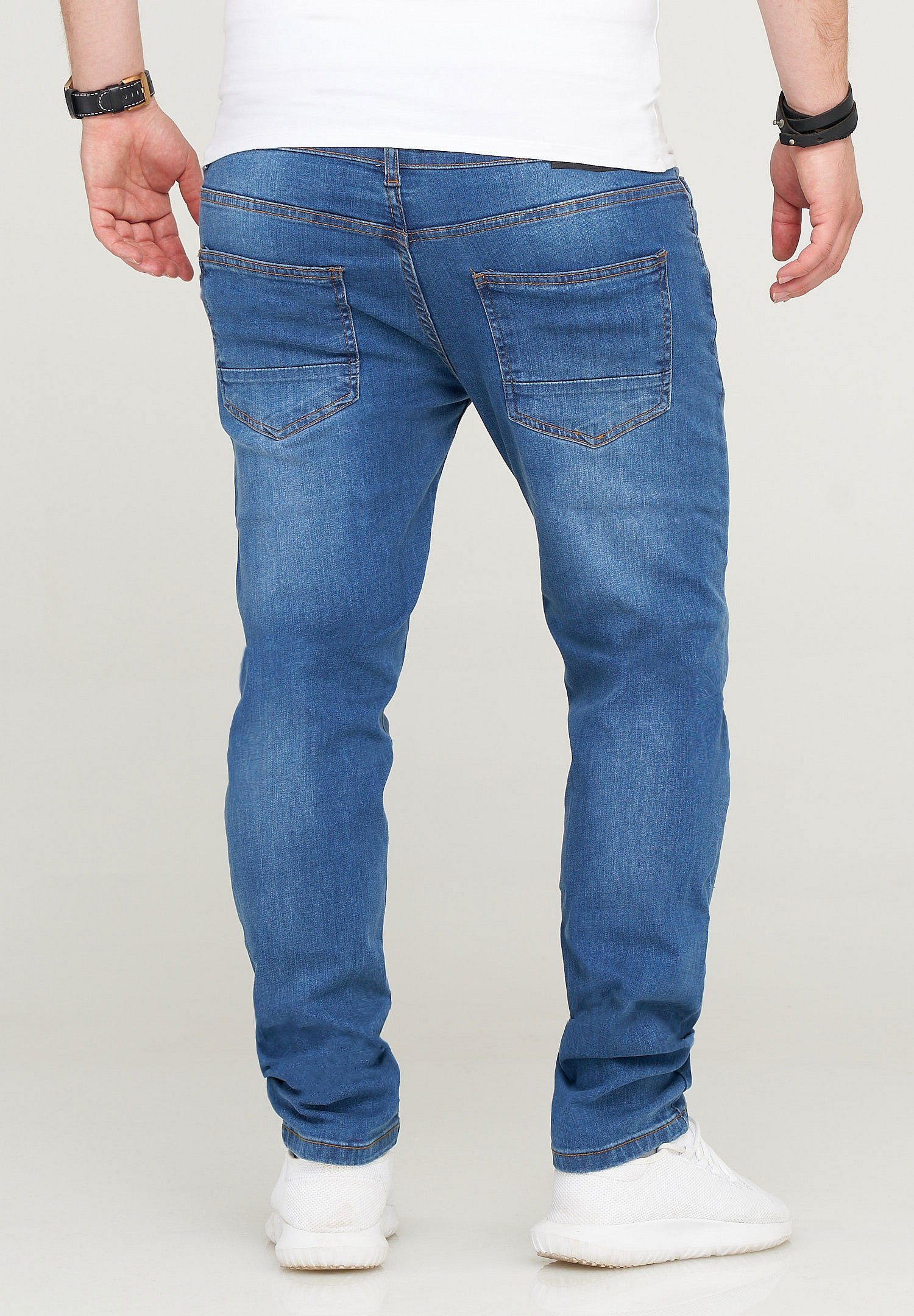 hellblau Slim-fit-Jeans 5-Pocket-Stil QUIRIN klassischen im SOULSTAR