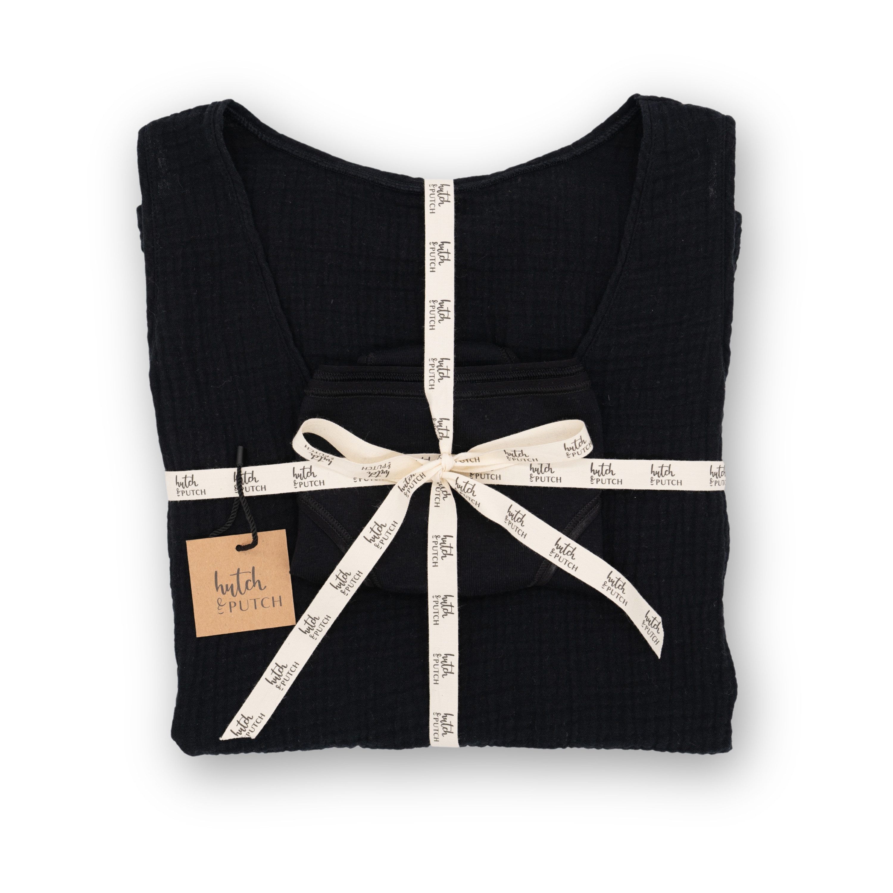 hutch&putch Unterhemd Musselin Basic Top "Mona" • mit Baumwoll-Slip (Set, 2-St) aus 100% Naturfaser, auch als angenehmes Loungewer-Set oder Pyjama-Set