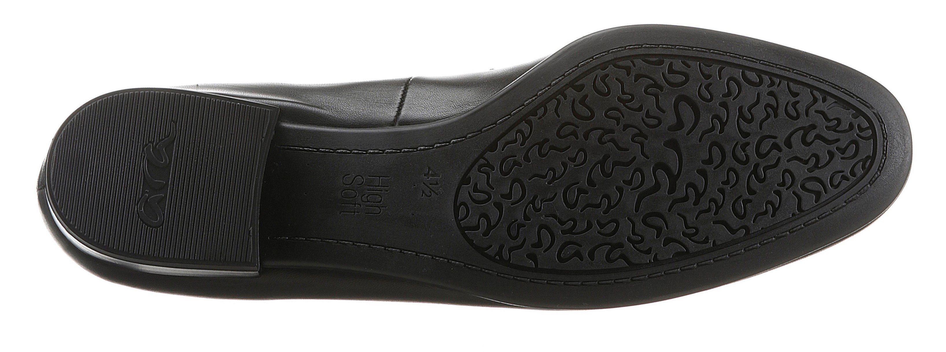 Schuhweite Form, in schmale schwarz KENT Ara eleganter Slipper