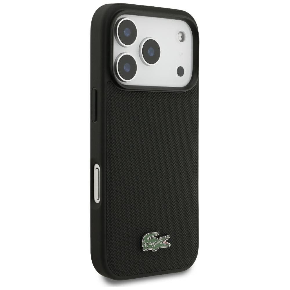 Lacoste Handyhülle iPhone 18 Pro MagSafe Petit Pique Hülle schwarz Logo 6,3 Zoll, Kantenschutz – Bild 4 von 5