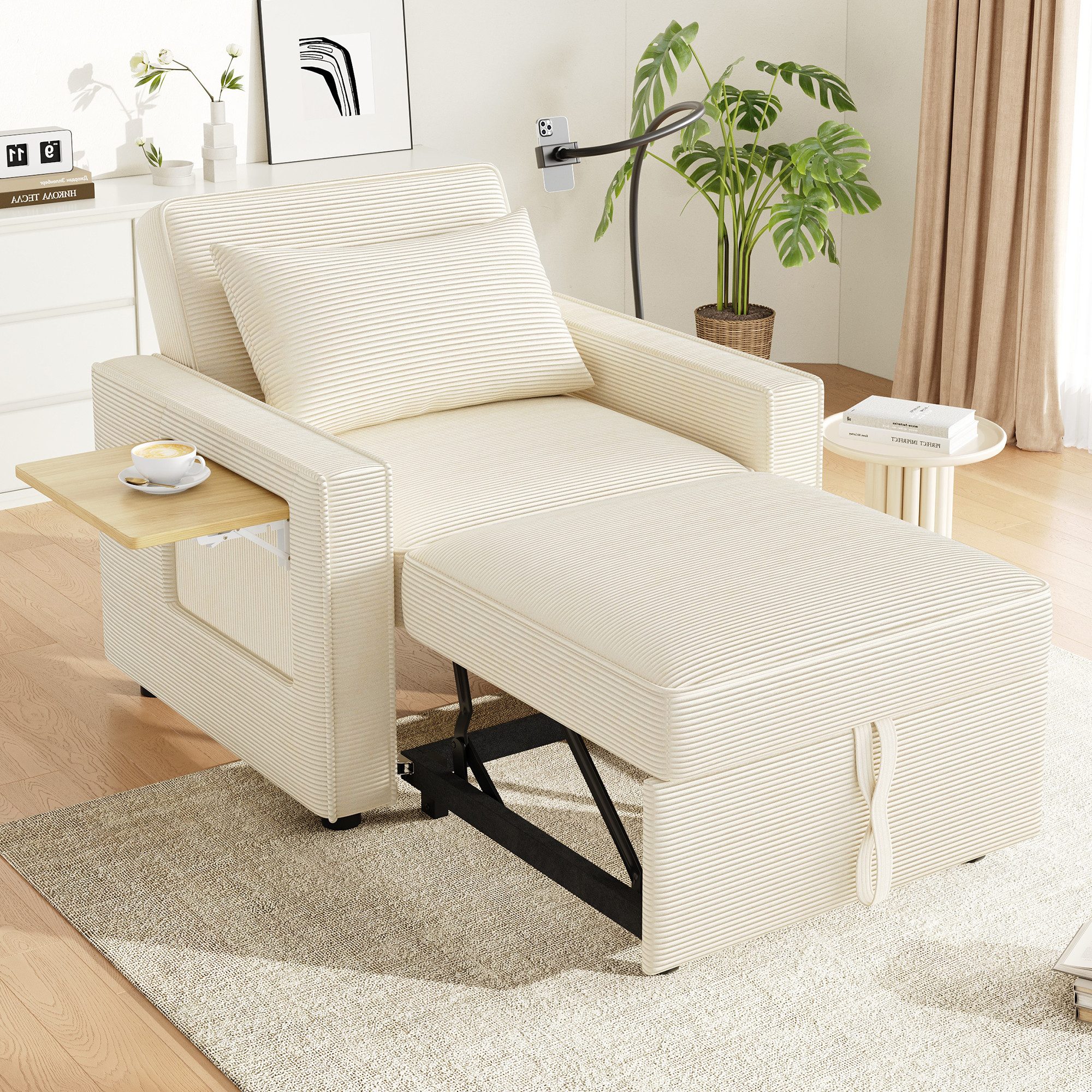 Merax Schlafsofa klappbar Sofabett Einzelsofa mit günstig online kaufen