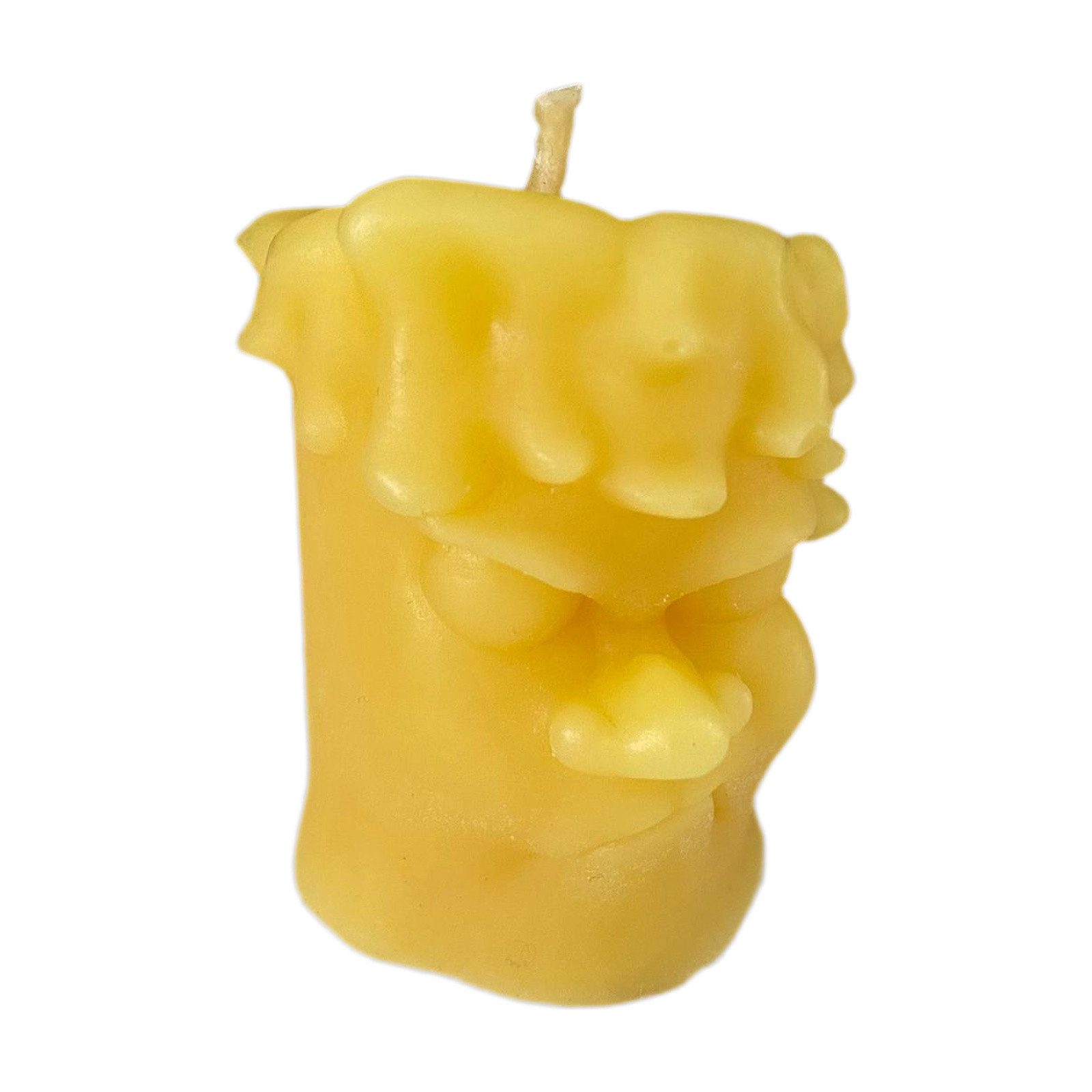 Aspinaworld Bienenwachskerze Gesicht Kerze mürrisch 5 cm natur – Scherzkerze (1-tlg)