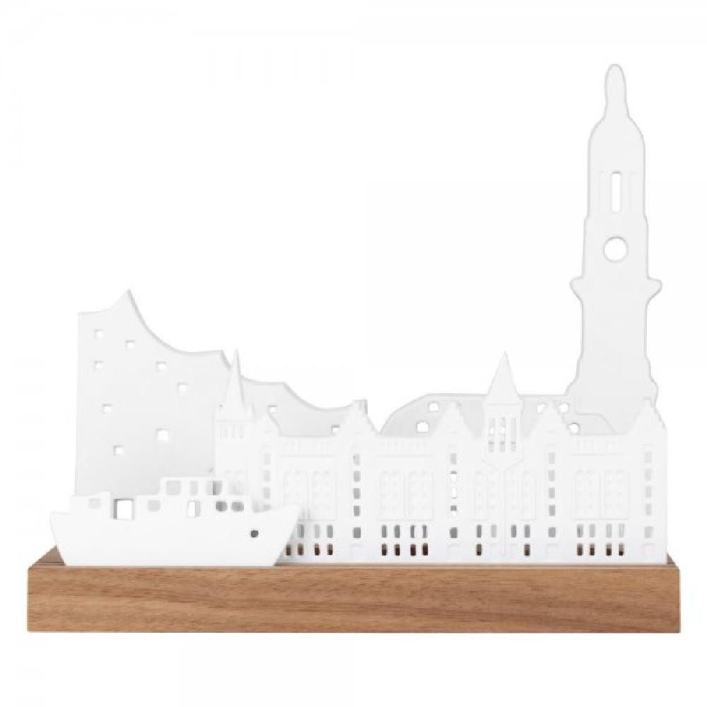 Räder Kerzenhalter Design Lichtobjekt Stadtsilhouette Hamburg Weiß günstig online kaufen