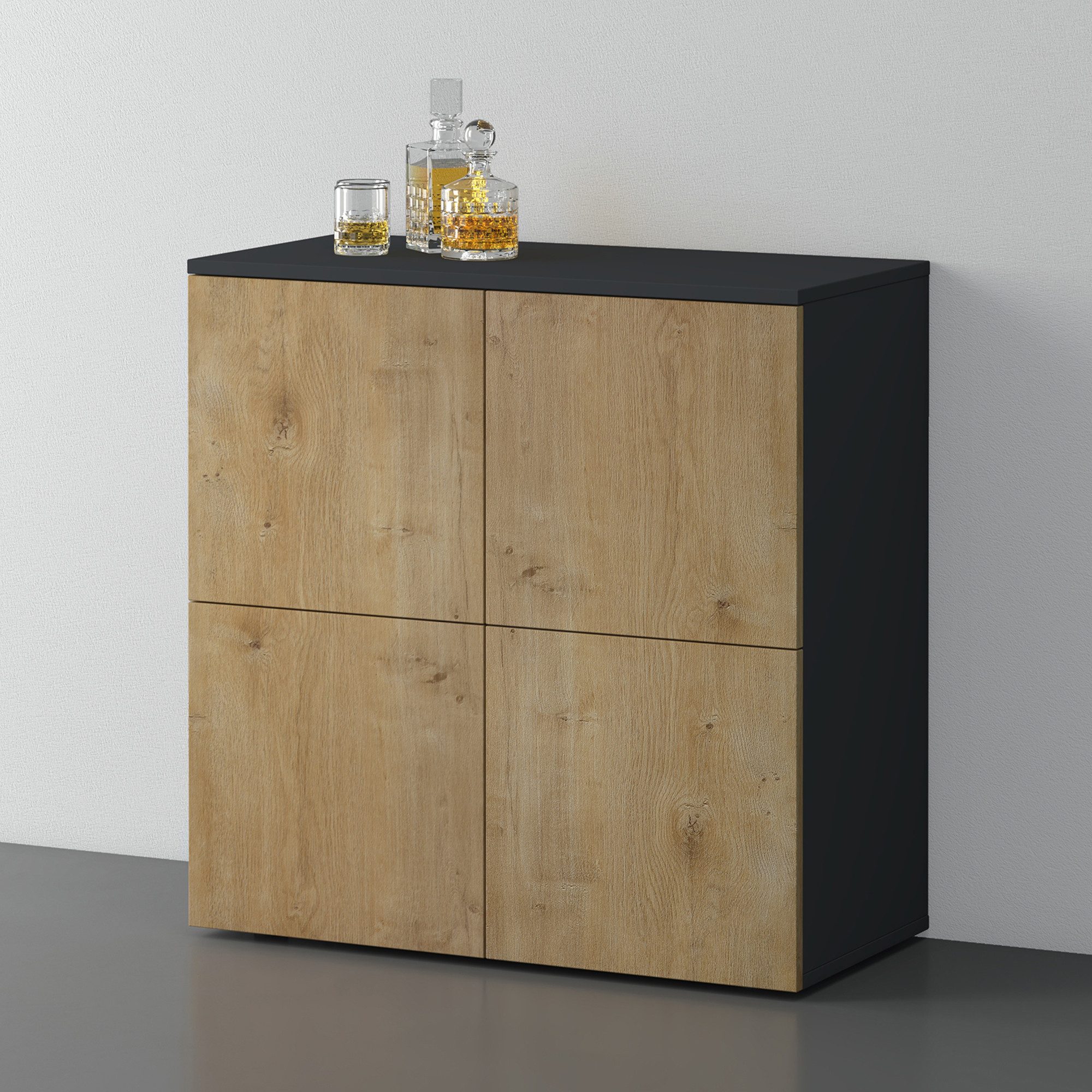doporro Sideboard Kommode Möbel Mehrzweckschrank Push-to-Open günstig online kaufen