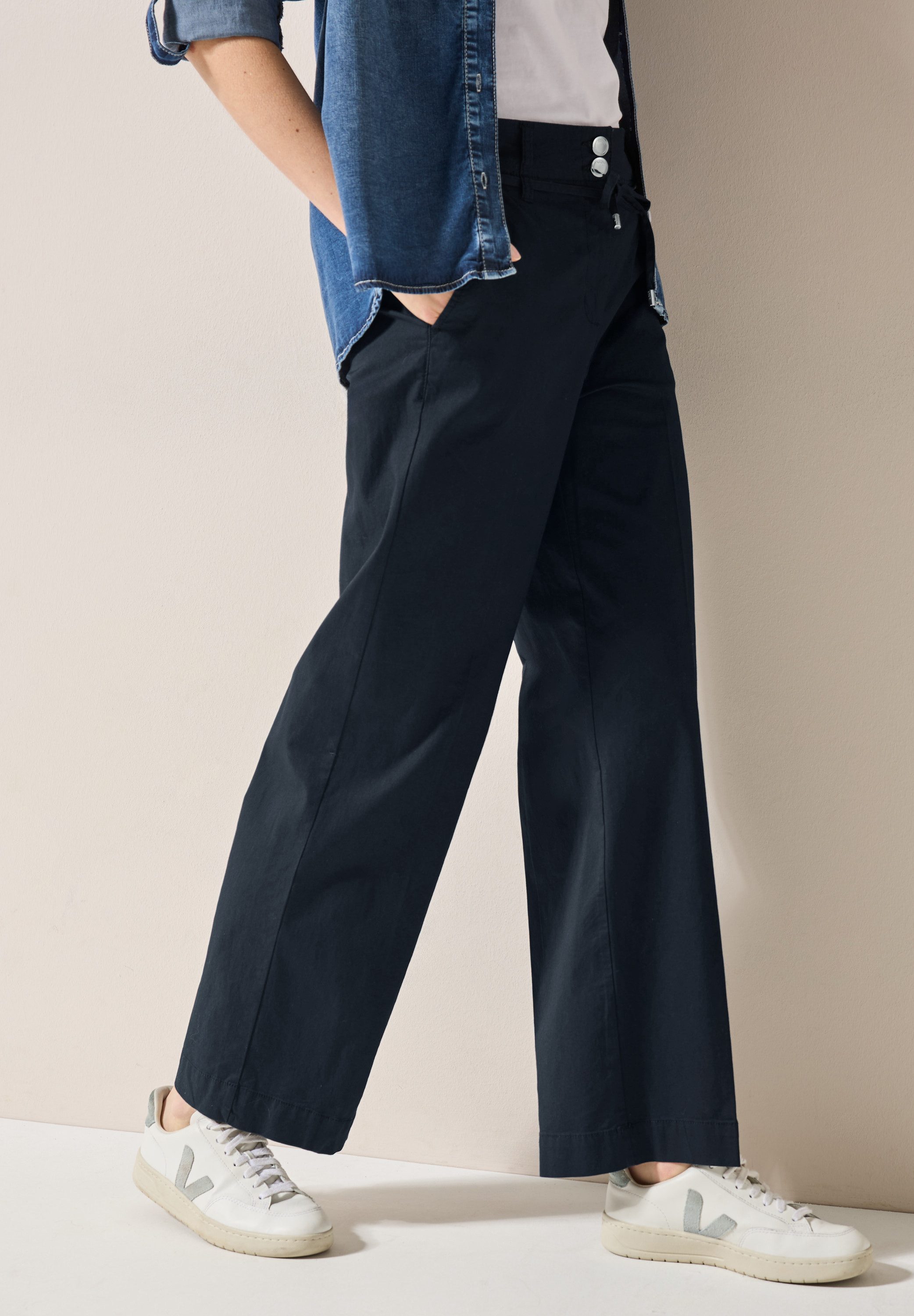 Cecil Stoffhose, High Waist günstig online kaufen