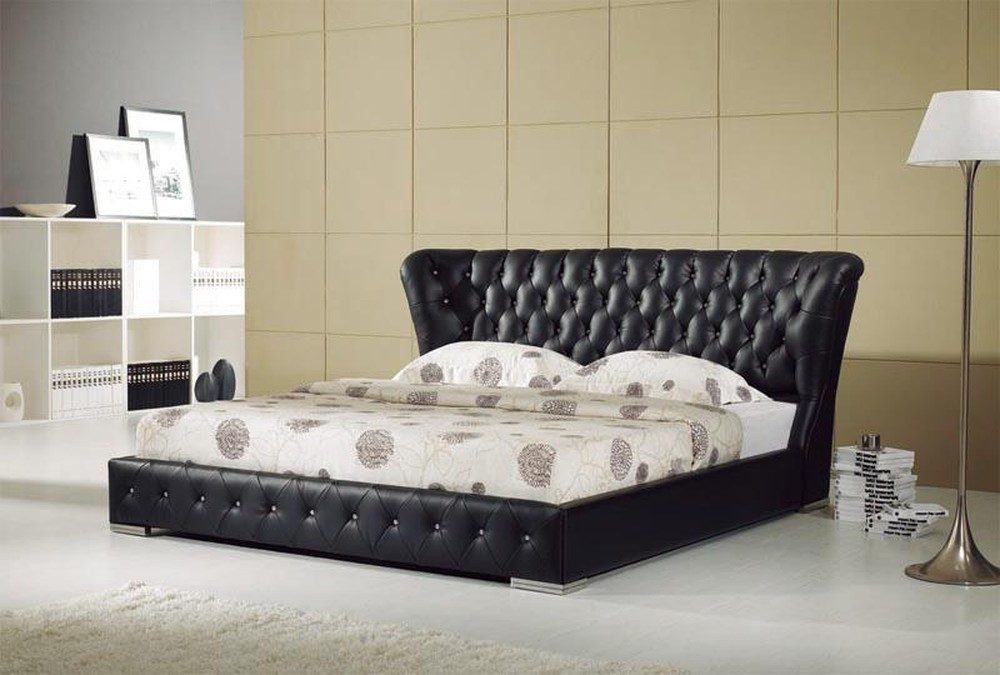 Polsterbett Designer Polsterbett Chesterfield in elegantem Stoffbezug