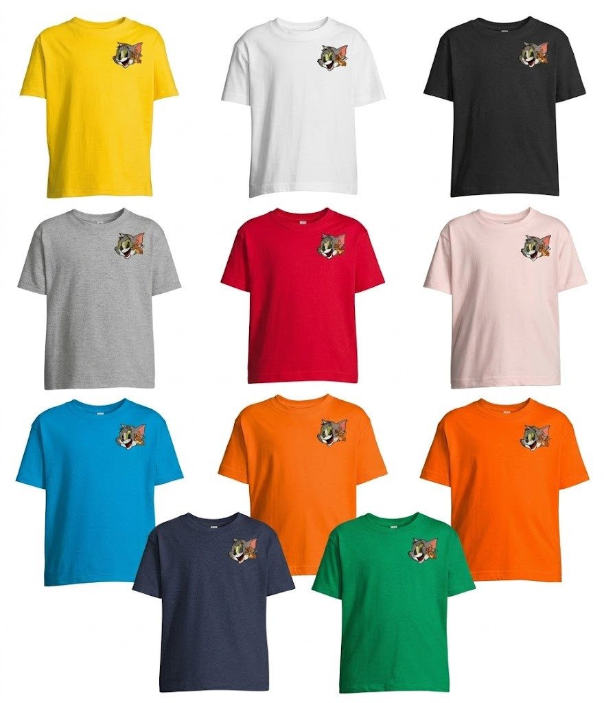 Blondie & Brownie T-Shirt Tom und Jerry Katz und Maus Comic Retro Vintage Kinder Shirtmotiv (Einzelset, Einzelartikel) Retro KatzMaus Patchshirt Kids