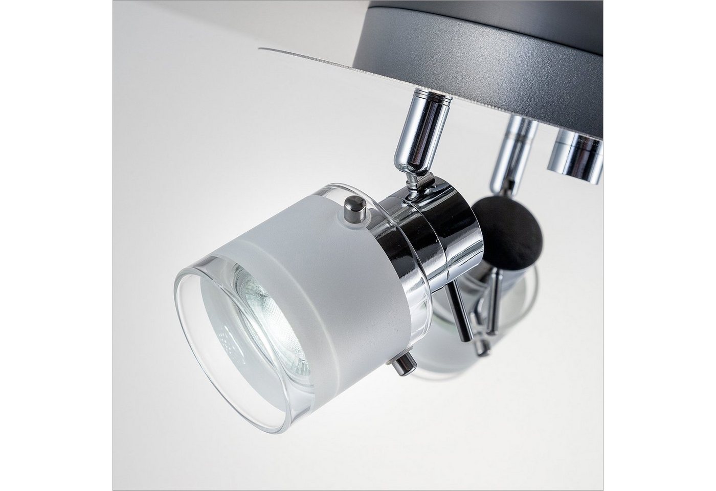 B.K.Licht LED Deckenleuchte, LED Bad Deckenlampe Design Deckenstrahler schwenkbar GU10 IP44 Badezimmer-HomeTrends